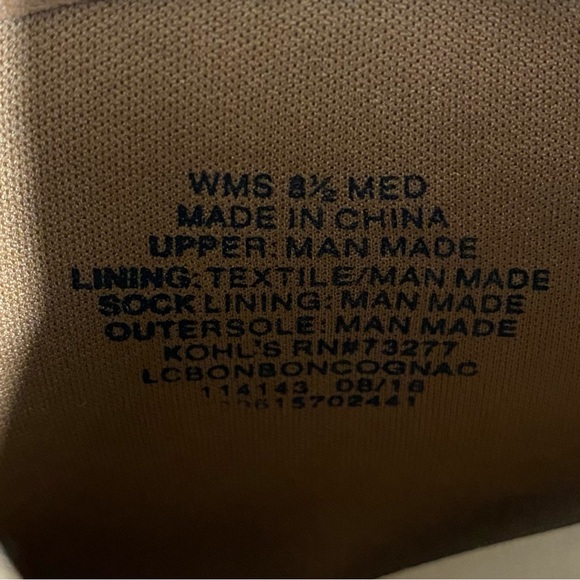 LC Lauren Conrad BonBon Cognac Brown Ankle Boots Size 8.5M - Picture 11 of 11